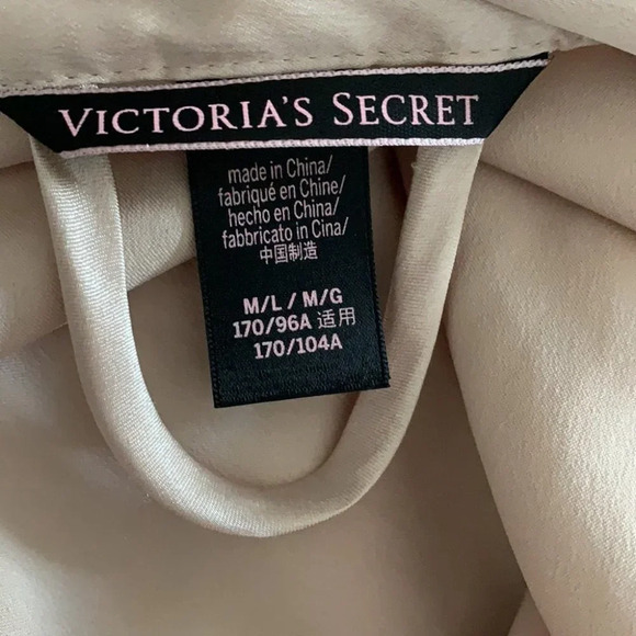 Silky Sheen Short Satin Robe Kimono M/L Gold - Picture 2 of 8